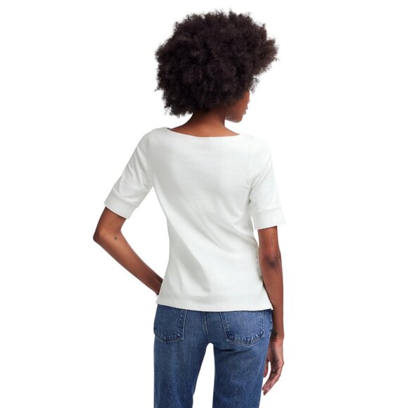 Madewell Elbow-Sleeve Boatneck Tee Size M - Picture 2 of 11